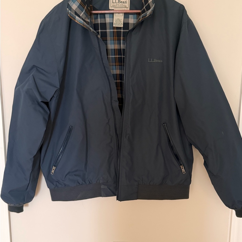 L.L. Bean Men's Slate Blue Bomber Jacket